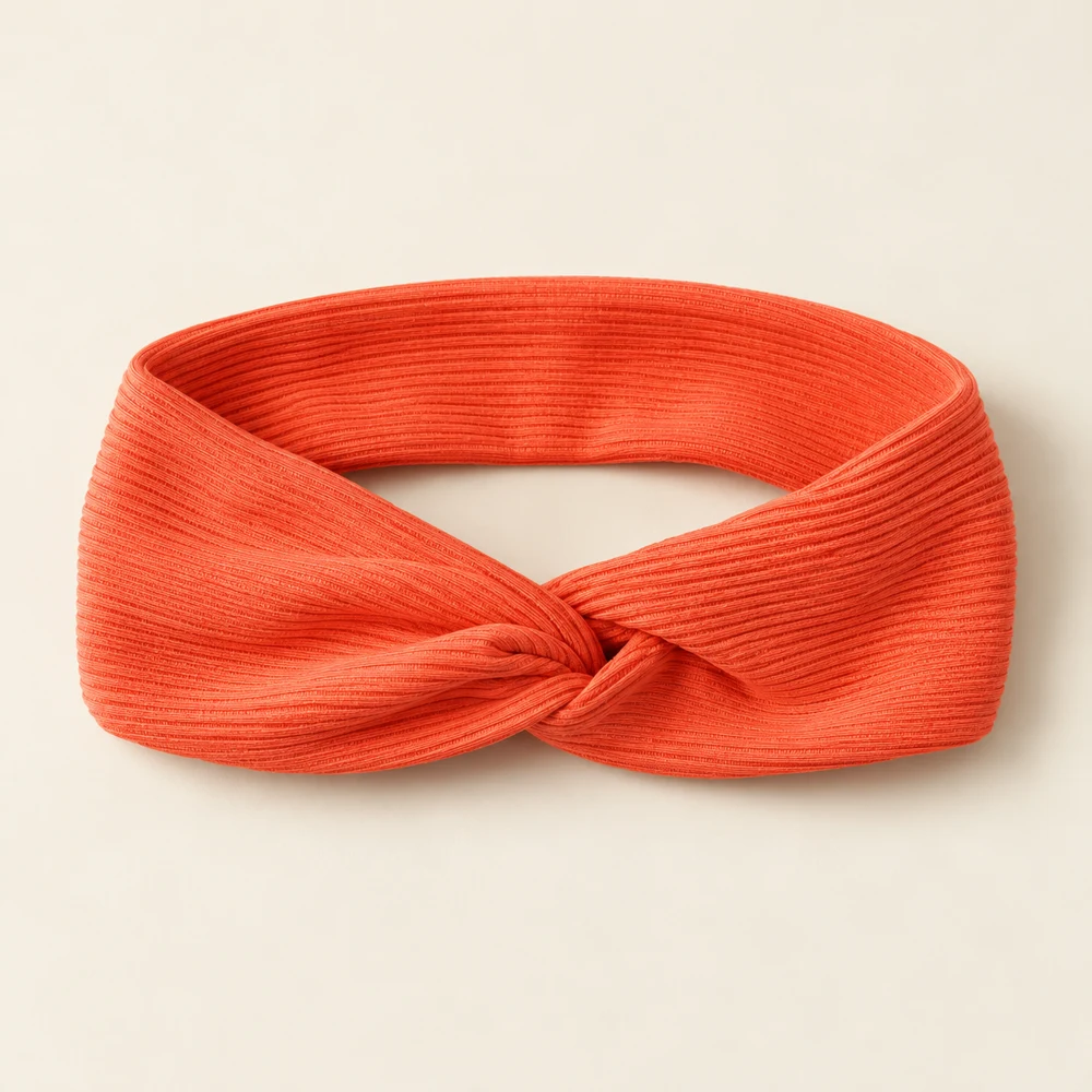 Coral Rib Headband — Coral, included pieces